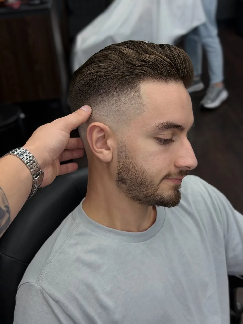 Men's haircut and beard work at Trust Barbershop, Citrus Heights